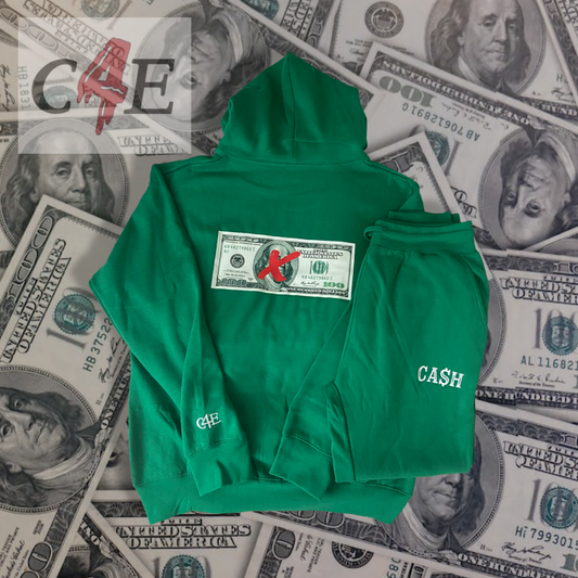 Green CA$H Jogger Suit