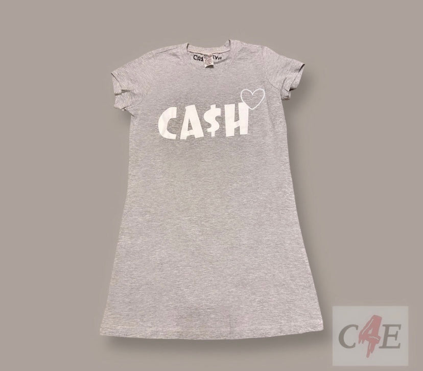 Heather Gray Ca$h “Open Heart” Stretch T-shirt