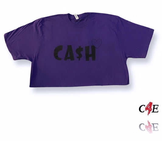 Purple & Black Ca$h “Open Heart” T-shirt (printed)