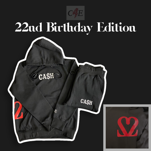 Black CA$H Jogger Suit (22nd B-day Edition)